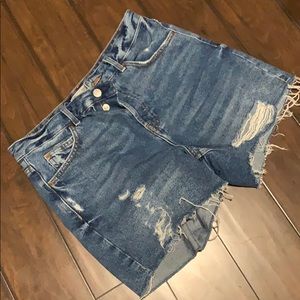 Topshop distressed denim shorts - US Size 6